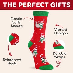 Kid’s Christmas Stocking Socks Xmas Santa Socks for Boys Girls with Card