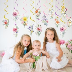 Wildflower Birthday Party Decorations – 48PCS Flower Party Decorations Floral…
