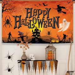 KatchOn Orange Happy Halloween Banner – XtraLarge 72×44 Inch