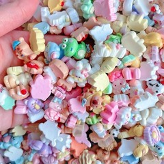 200Pcs Random Cute Resin Flatback Cartoon DIY Craft Charms Phone Case Scrapbook