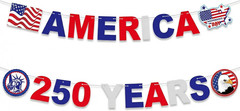250Th 4Th of July USA Decorations Letter Banners 4Th of July Banner of 250 Years