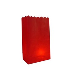 Quasimoon Red Paper Luminaries / Luminary Lantern Bags Path Lighting (10 PACK…