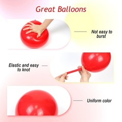 60pcs Strawberry Balloons 12inch with Sand White Pink and Red Balloons for St…