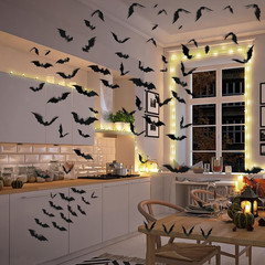 Halloween Party Supplies Hallween Decorations Bats Wall Decor 140PCS Realistic P