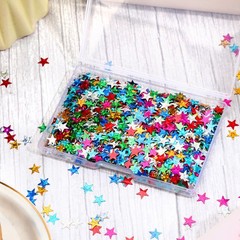 Rainbow Star Confetti Glitter Scatter Metallic Sequin Sprinkles Decor