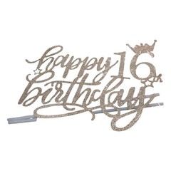 Sweet 16 Birthday Party Decorations Set Rose Gold Balloons Tiara Sash Candles