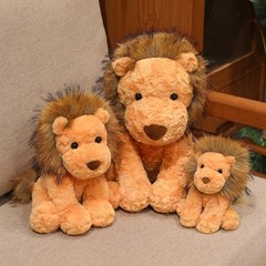 Cute Lion Plush Toy Set Mini Keychain Stuffed Lion Doll 2 Sizes for Gift Decor
