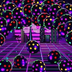 Neon Glow Party Balloons UV Black Light Glow in the Dark for Birthday Decor