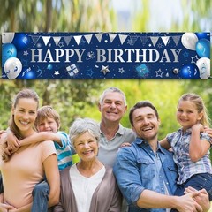 Large Birthday Banners for Outside Decorations Backdrop for Men Women Party