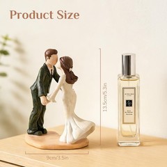 Storieme Bride and Groom Cake Topper: 5.3″ Elegant Wedding Toppers for Cake -…