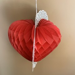 Honeycomb Hanging Decorations Lot 37 Bells Beistle Hearts Vtg 8″ Balls * READ