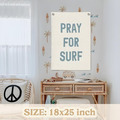 Coastal Beach Room Decor, Surf Wall Hanging Flag Banner, Coastal Room Aesthet…