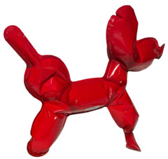 3 Pack 14” JUMBO BALLOON ANIMAL Foil Red Dog Twisted Sculpture Clown Helium Air