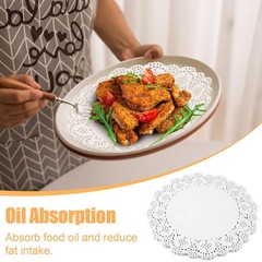 100 Pieces Paper Doilies, 12 Inch Doilies for Food, Disposable Lace Paper Doi…