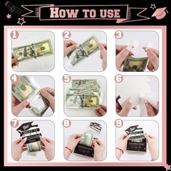 2026 Graduation Party Decorations Pink and Black Graduation Money Box for Cas…