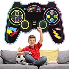 Large Neon Video Game Backdrop 70.9inch Gaming Party Decoration Handheld Video
