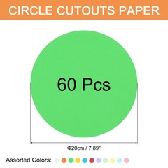60 PCS 8 Inch Circle Cutouts Paper Round Cardstock for DIY Crafts Assorted