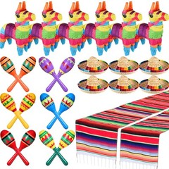 26 Pcs Mexican Decor Fiesta Decorations Include 6 Donkey Pinatas 12 Large Fie…