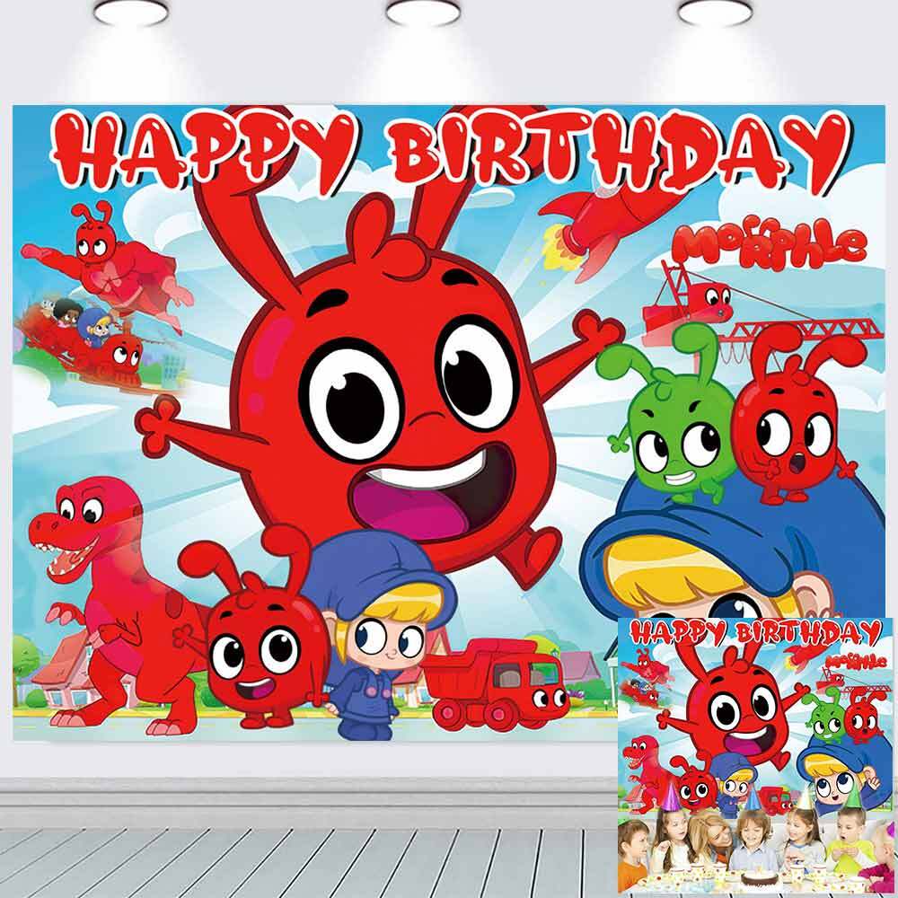 Morphle TV Kid Birthday Party Decoration Backdrop Banner Baby Shower Vinyl 7x5ft