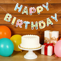 Happy Birthday Banner 6FT – Premium Gold Foil Sequins Happy Birthday Sign for Ba