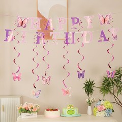 Butterfly Banner Party Decorations, Hanging Swirls Decorations Ceiling Decor …