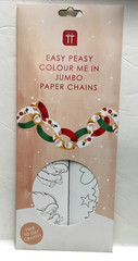 Jumbo Paper Chain Color me Party Decorations 36 count/ 2 designs Talking Tables