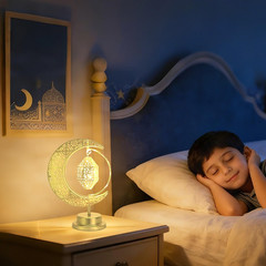 Ramadan Decorations, Ramadan Moon Lamp, 360� Rotating Ramadan Table Lamp, Ramada