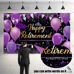 Retirement Party Decorations Extra Large Fabric Banner Photo Booth Backdrop