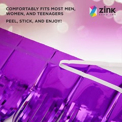 Zink Foil Curtain Backdrop (Purple), Tinsel Streamers for Photo Booths- 2 Pack