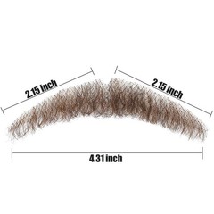 Handmade Fake Mustache and Beard Realistic Human Hair Lace Tied Fake Facial H…