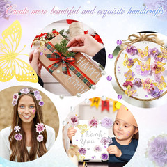 DIY Graduation Cap Decorations Kit Included Faux Flowers 3D Butterfly Self Adhes