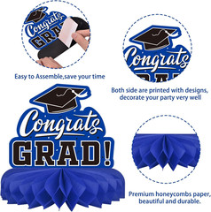 9PCS Graduation Party Decorations Class of 2026 Congrats Grad Table Centerpiece