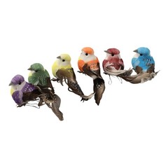 Christmas Artificial bird Fake Decoration Display Feather Garden Ornament