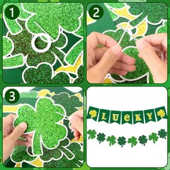 St Patricks Day Banner Garlands St Patricks Day Decorations Lucky Banner Garl…
