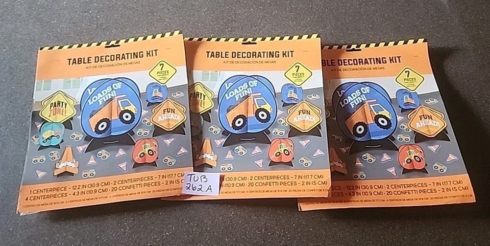 Construction Table Decoration Kit | Multicolor (3 Pkgs)