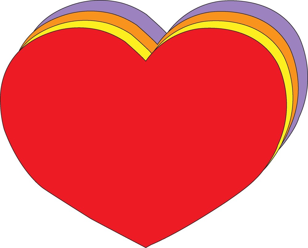 Super Heart Cutouts Assorted Colors Creative Shapes Craft Decor 8×10 In 15 PCS