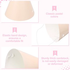 20Pcs Mini Birthday Party Hats, Colorful Paper Party Hat, Skin Tone