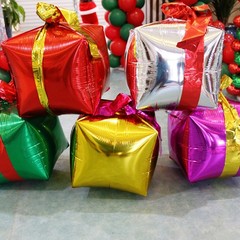 Round Golden Aluminum Foil Balloon Christmas Style Party Decor 3Pcs 18In