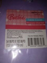 HALLMARK PARTY EXPRESS BARBIE PRINCESS PLASTIC TABLECOVER 54″ x 102″ PINK/PURPLE
