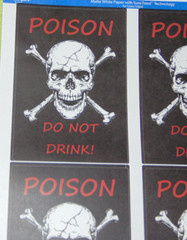 Halloween Dragon Blood & Poison Warning Labels Set of 8 Avery Kiss Cut