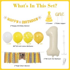 Bee Theme High Chair Banner – Happy Bee Day 1st Birthday Decoration for Boys …