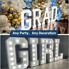 3FT Marquee Light Up Letters, Cool White Light Up Letters A, Large Marquee Le…