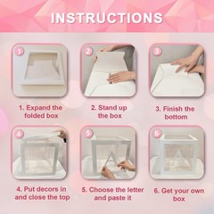 Clear Balloon Boxes with 78 Letters for Custom Names – 5PCS Baby Shower & Party