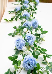 6FT Bendable Flower Garland, Artificial Rose Vine Hanging Floral Garland