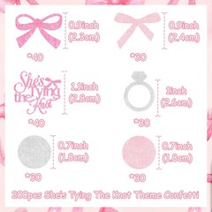 200 PCS Tie The Knot Confetti Bachelorette Bridal Shower Party
