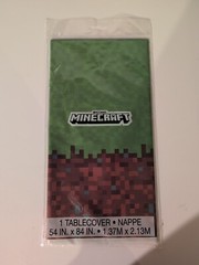 MINECRAFT Gamer Birthday Party Plastic TABLE COVER 54” x 84” MOJANG