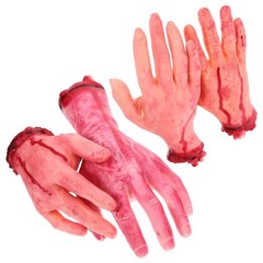 Halloween Scary Silicone Hand Props for Decor Use Lightweight Horror Design 4pcs