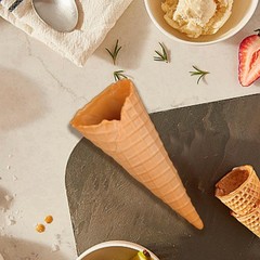Yellow Simulated Ice Cream Crisp Cone Artificial Lifelike Fake Food Model