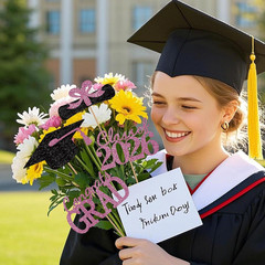 Graduation Decorations 2026, 20Pcs Black Pink Graduation Centerpieces for Tables
