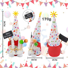 Happy Birthday Gnomes Happy Birthday Decorations Tomte Plush Birthday Gifts, Han